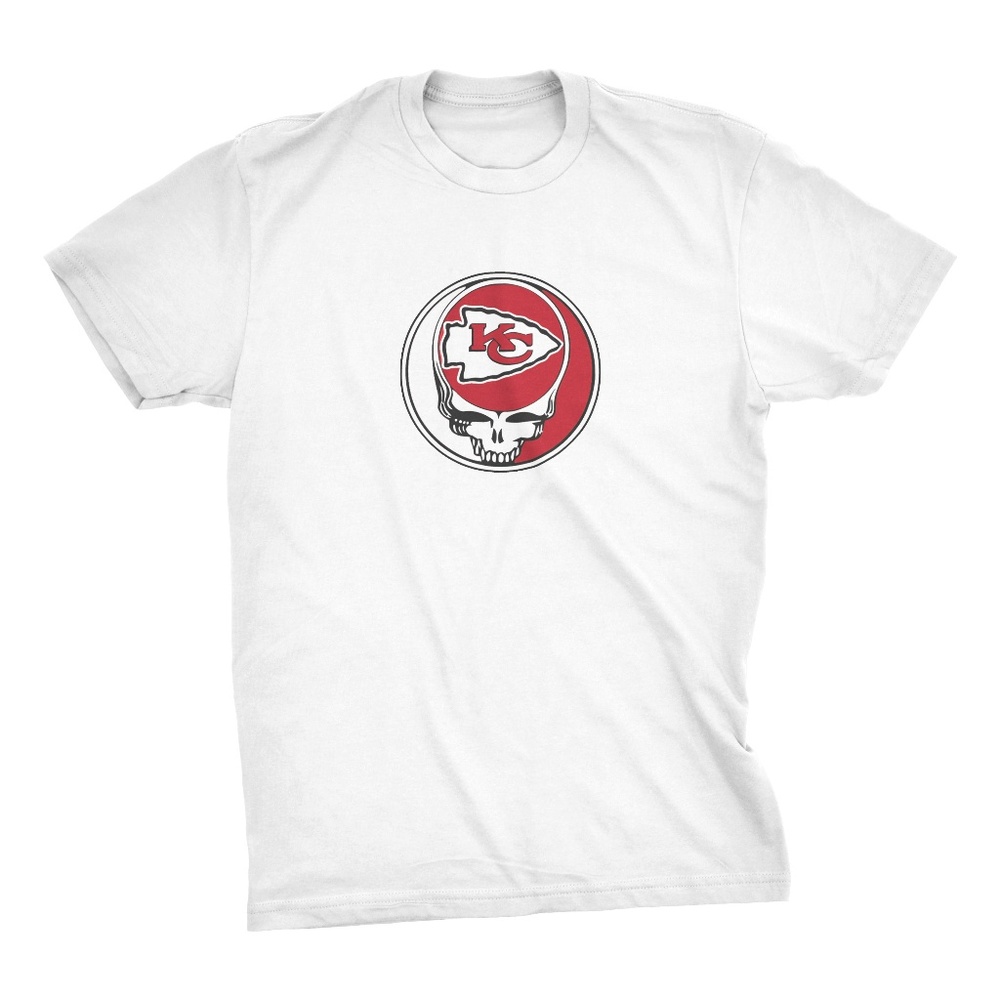 Grateful Dead Kansas City Chiefs parody shakedown Lot t-shirt NWT SS